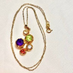 Necklace with Gemstone Crystals